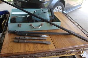 lot 259 image: Arksen Electric Jack Hammer and Bits and long Pry Bar