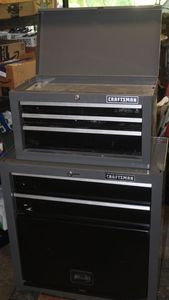 lot 456 image: Two Piece Craftsman Tool Chest, (NOT on Wheels)