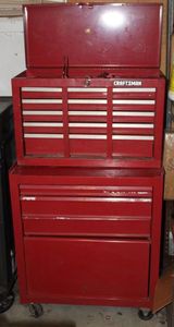 lot 452 image: Two Pc. Craftsman Rolling Tool Chest