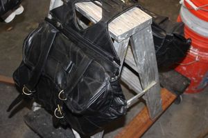 lot 8 image: Genuine Leather Saddle Bags