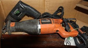 lot 228 image: Black and Decker Hi Torque Drill and Ridgid Reciprocating Saw