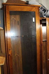 lot 33 image: Gun Cabinet with Storage Space at Bottom Approx 5ft tall