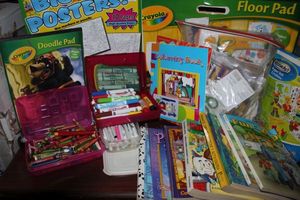 lot 161 image: Large Selection of Coloring Books, Markers, Crayons and more