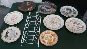 lot 28 image: Decorative plates all shown in pictures
