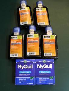 lot 66 image: mucus relief congestion & headache EXP 092025 unopened NyQuil cold & flu EXP 102025 unopened
