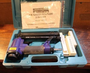 lot 143 image: Central pneumatic air nailerStapler 2 in one kit