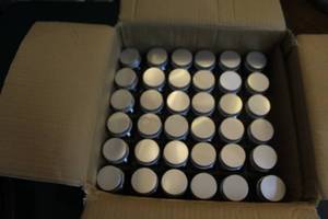 lot 171 image: 36 glass jars with screw on tops