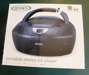lot 196 image: Jensen portable stereo CD player
