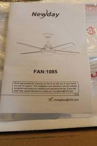 lot 215 image: New day fan