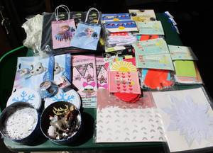 lot 286 image: party lot Disney Frozon an lol and many more things see all pic all comes in a basket