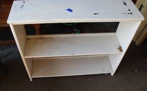 lot 296 image: small white wood shelf
