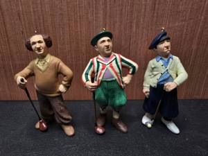 lot 68 image: Set of 3 Hallmark Three Stooges Christmas Ornaments