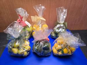 lot 82 image: Lot of 6 Bags of Decorative Fruit