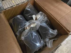 lot 161 image: Lot of 4 3.25 Ultra Poly Steel Pallet Jack Wheels