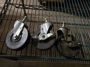 lot 218 image: Lot of 3 Wagner Casters