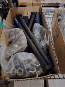 lot 227 image: Large Square Head Bolts 12 x 12 w Nuts