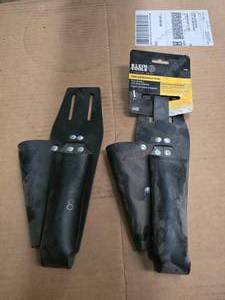 lot 238 image: Lot of 2 Klein Tools LeatherTool Belt Pliers & Screwdriver Holder