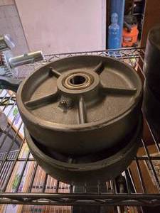 lot 269 image: Lot of 2 Steel 8 Pallet Jack Replacement Wheels