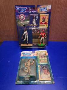 lot 336 image: Lot of 2 Starting Lineup MLB Figures On Card