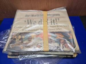lot 348 image: Lot of Dallas Cowboys Headlined Newspapers