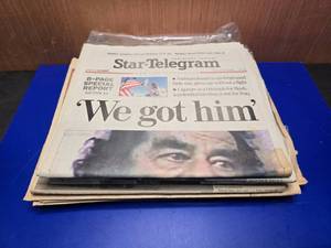lot 350 image: Lot of Hiscotiral Non-Sports Headlined Newspapers