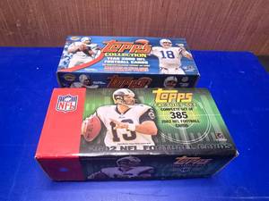 lot 372 image: Topps 2002 NFL Card Set & Topps 2002 NFL Card Set.  Open Boxes.  Unknown if complete.