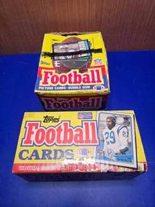 lot 373 image: Topps 1988 NFL Card Set & Topps 1985 Card Set.  Open Boxes.  Unknown if complete.