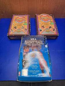 lot 377 image: 2 Boxes of 1991-1992 Upper Deck NBA Cards & 1 Box of 1992-1993 Upper Deck NBA Cards