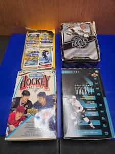 lot 378 image: 4 Boxes of NHL Cards.  Includes 1993-1994 Upper Deck, 1991-1992 Upper Deck, 1992-1993 Upper Deck & 1998-1999 Upper Deck