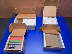 lot 414 image: 4 Small Boxes of Baseball Cards.  Includes 1990 Score, 1991 Topps & 2 Boxes of 1991 Upper Deck
