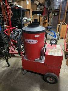 lot 285 image: Dayton 5Z022C Heated Pressure Washer.  Untested