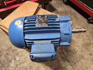 lot 286 image: NEW OLD STOCK Weg 3HP 1760 RPM Motor
