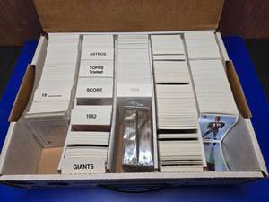 lot 422 image: Large Box FULL of Cards.  Includes 1992 Upper Deck NHL, 1991 Upper Deck NFL & 1991-1992 Upper Deck NBA