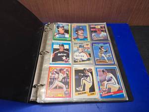 lot 436 image: Binder of Misc Baseball Cards Organized by Player.  See Pics for Details