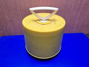 lot 445 image: Vintage Yellow Disc-Go-Case Full of 45 RPM Vinyl Records.  See Pics For Titles