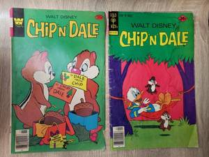 lot 9 image: 2 WALT DISNEY CHIP N DALE COMICS. YEAR 1978
