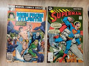 lot 14 image: 2 COMICS MAN FROM ATLANTIS1977, SUPERMAN 1978