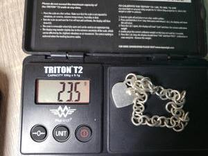 lot 22 image: BRACELET STAMPED PGDA  925 (WEIGHS 23.5 GRAMS)