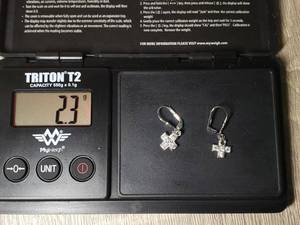 lot 23 image: EARRINGS STAMPED 925 (WEIGHS 2.3 GRAMS)