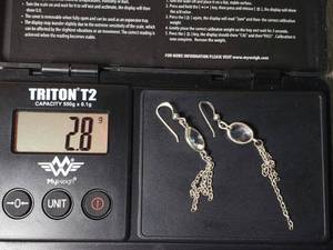 lot 24 image: EARRINGS STAMPED 925 (WEIGHS 2.8 GRAMS)