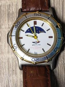 lot 29 image: BREITLING WATCH EXCLUSIVE DESIGNED BY SALVI STAMPED 18K ELECTROPLATE