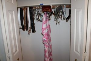 lot 15 image: Heart robe, Coin purses, belts and clothes hangers