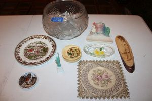 lot 68 image: Punch bowl and Misc. souvenirs