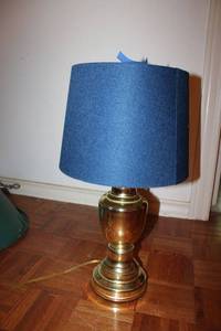 lot 176 image: Table lamp with blue shade