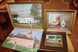 lot 113 image: Wall art canvas paintings