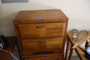 lot 139 image: 2 Drawer side table by Lea the bedroom people