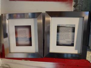 lot 179 image: Chrome frame wall art -2 total