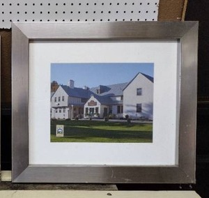 lot 197 image: Chrome frame wall art 1-34 thick x 18 x 20 -5 total