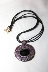 lot 278 image: Enamel fashion jewelry corded necklace