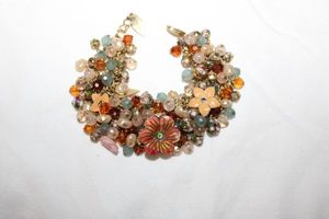 lot 279 image: Enamel fashion jewelry multi beaded bracelet
